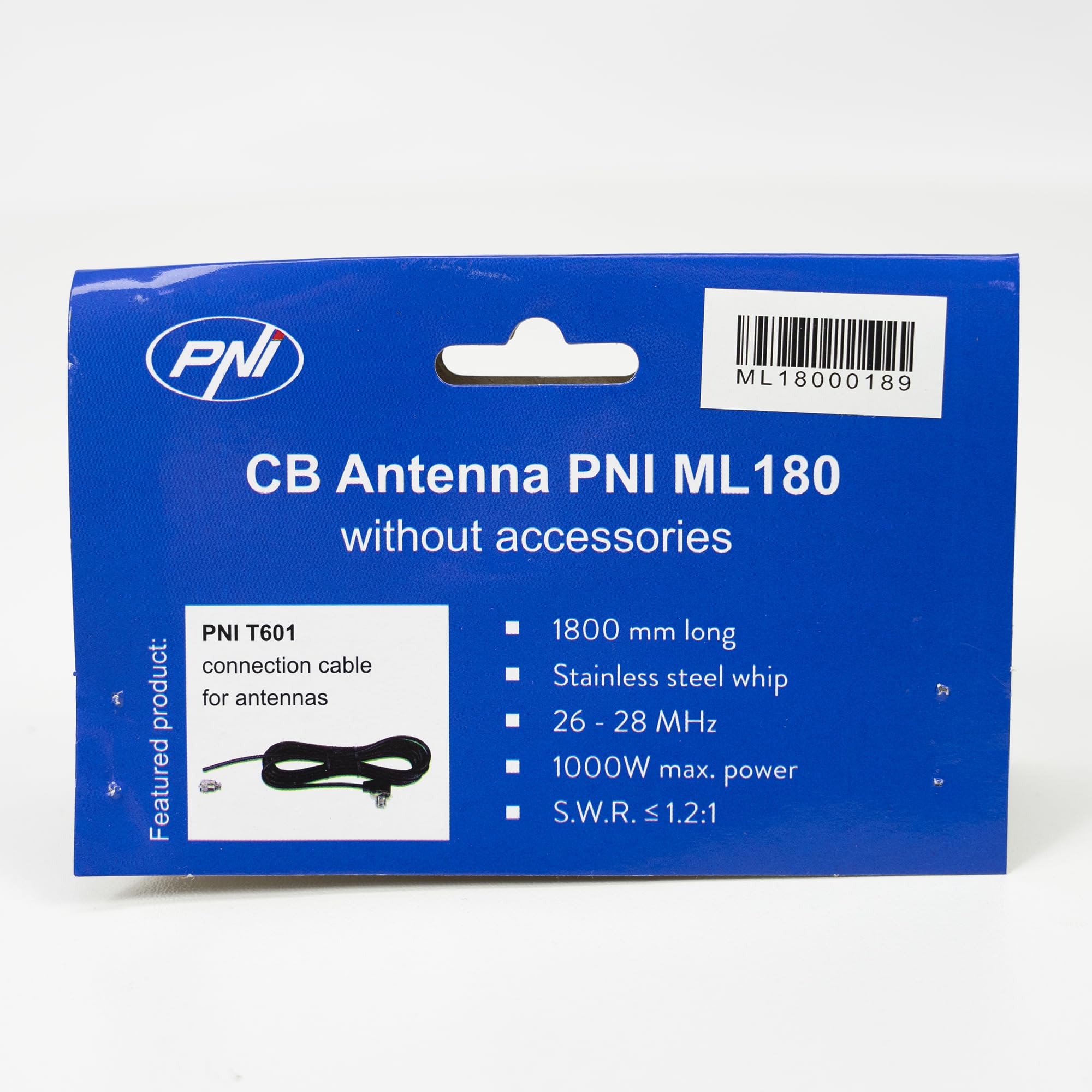 Antenne CB PNI ML180 Longueur 194 cm, 26-30 MHz, 1000 W, sans câble
