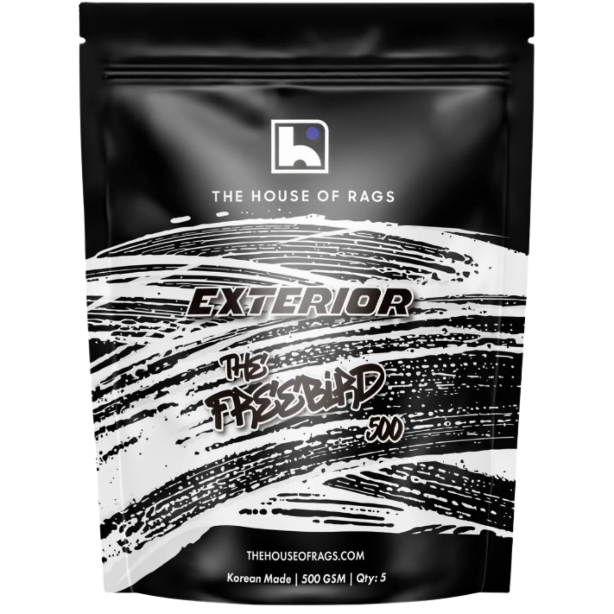 The House of Rags Freebird 500 V2 Edgeless Microfiber Towels, for Quick Detailers, Waterless Wash, Spray Waxes for Touch Ups, 70/30 Premium Korean