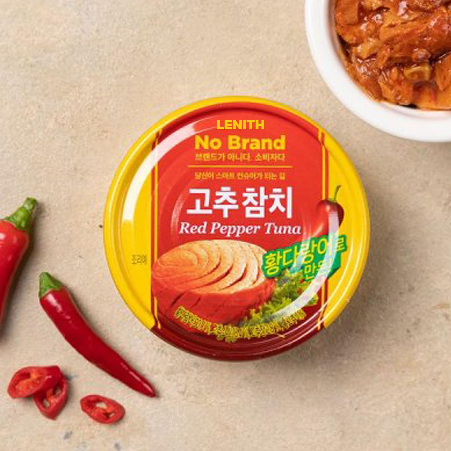 LENITH Korean Spicy Tuna with Yellowfin – Gochu Pepper Seasoned Tuna, Ready-to-Eat K-Food, Perfect for Rice, Salads & Crackers - 5.29 oz (150g) x 4 ea