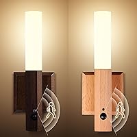 Vista 1 de 2 luces nocturnas con sensor de movimiento, luz de pared recargable vintage portátil con cuerpo magnético, aplique a pilas para pasillo, gabinete