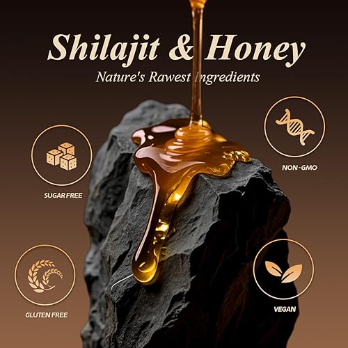 Miniatura 3 de Shilajit puro del Himalaya  Palitos de miel Shilajit  Más de 85 minerales traza, aumenta la energía, mejora la inmunidad, shilajit para hombres, 30