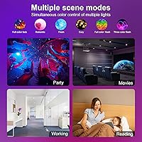 Vista 6 de Iluminación empotrable inteligente, 5/6 pulgadas, compatible con Alexa, Downlight LED inteligente, 13 W 1050 LM, luces LED inteligentes multicolor