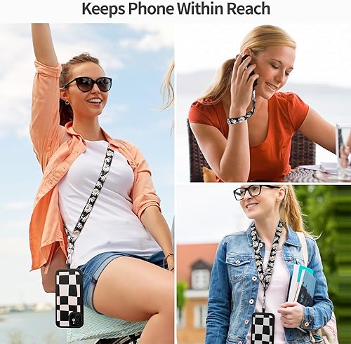 Miniatura 36 de Cordón para teléfono celular, correa cruzada para teléfono, correa de muñeca, cordones para llaves, correas de hombro ajustables universales