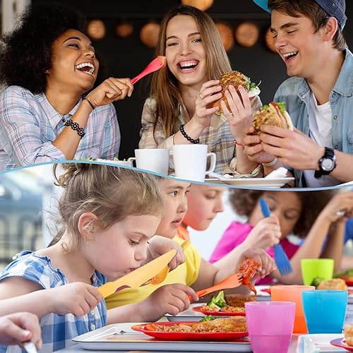 Miniatura 3 de Juego de utensilios de viaje reutilizables con estuche, 3 juegos de paja de trigo, cuchillo portátil, tenedor, cucharas, vajilla, cubiertos de