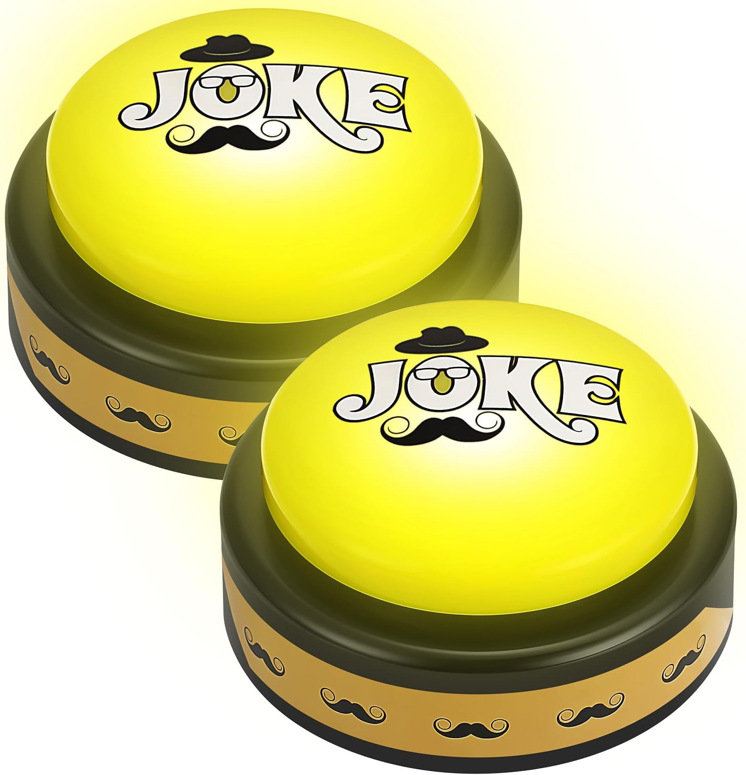 2 Pack Joke Generator Button Joke Button Funny Joke Desk Toy Button Silly Joke Gag Toy Presents Fun Novelty Talking Button Present for Father Best Dad Step Dad Men Daddy Favors
