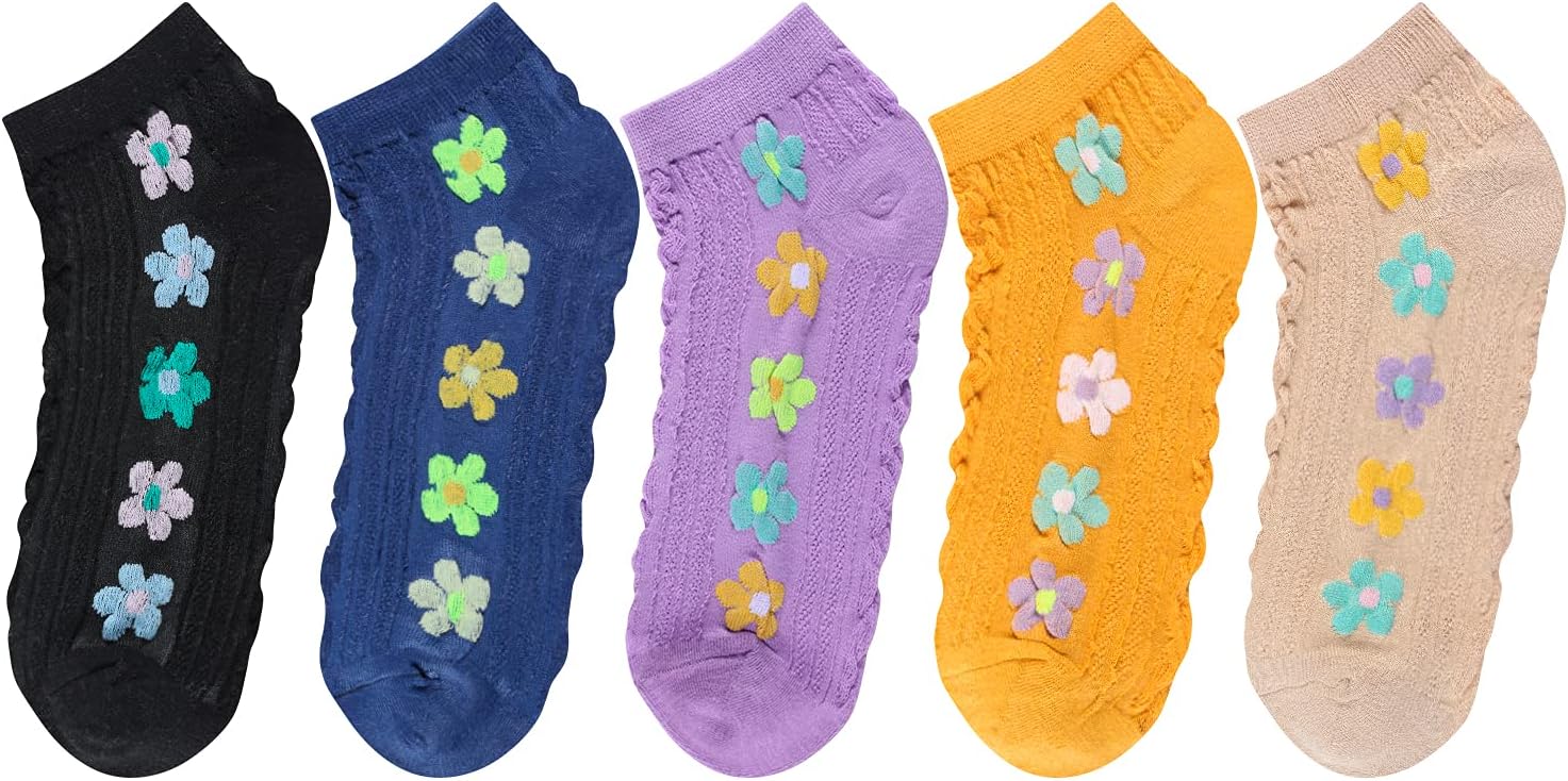 Benefeet Sox Ankle Socks for Women Girls Fun Novelty Animal Floral Pattern Low Cut Liner Socks Cute Cotton Casual Socks - Image 7