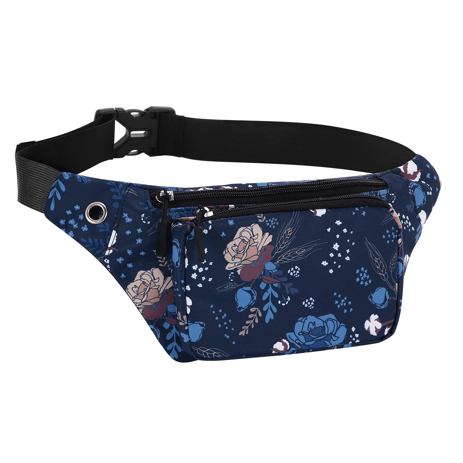 Fanny Pack, Waist Bag Sling Backpack Water Resistant Durable Polyester Small Outdoor Lightweight Crossbody Daypack for Women Men Lady Girl Teens X-Flowers 1