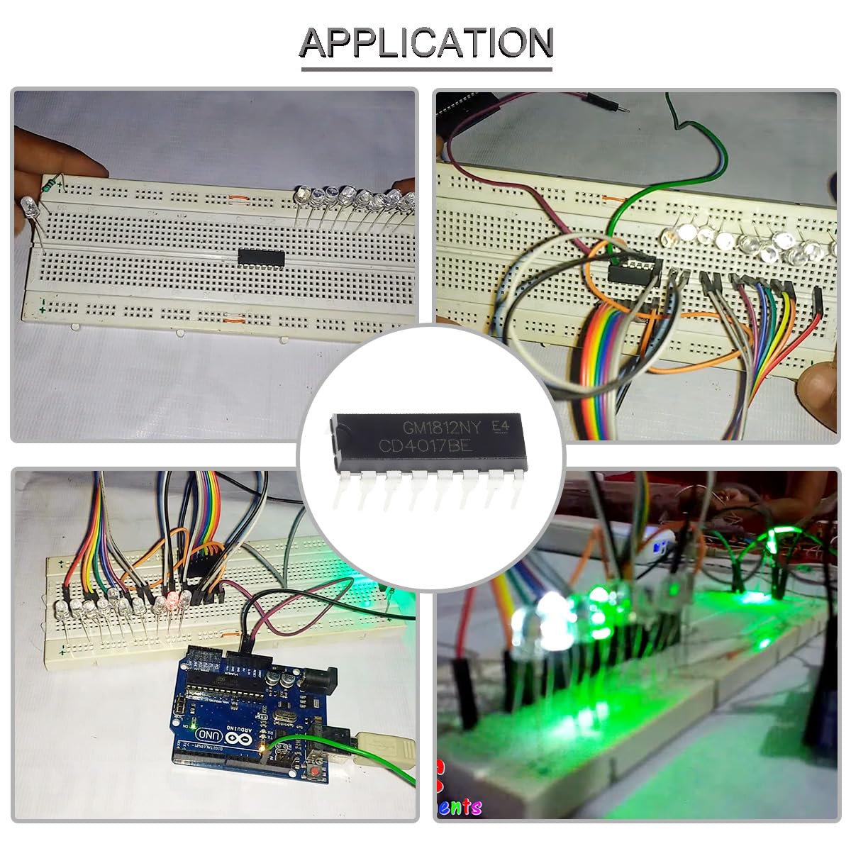 20 piezas CD4017BE CD4017 CMOS Contador de décadas con 20 salidas decodificadas Adaptador de enchufe de chip, para HEF4017BP TC4017BP DIP-16 CD4017 CD4017B HCF4017BE