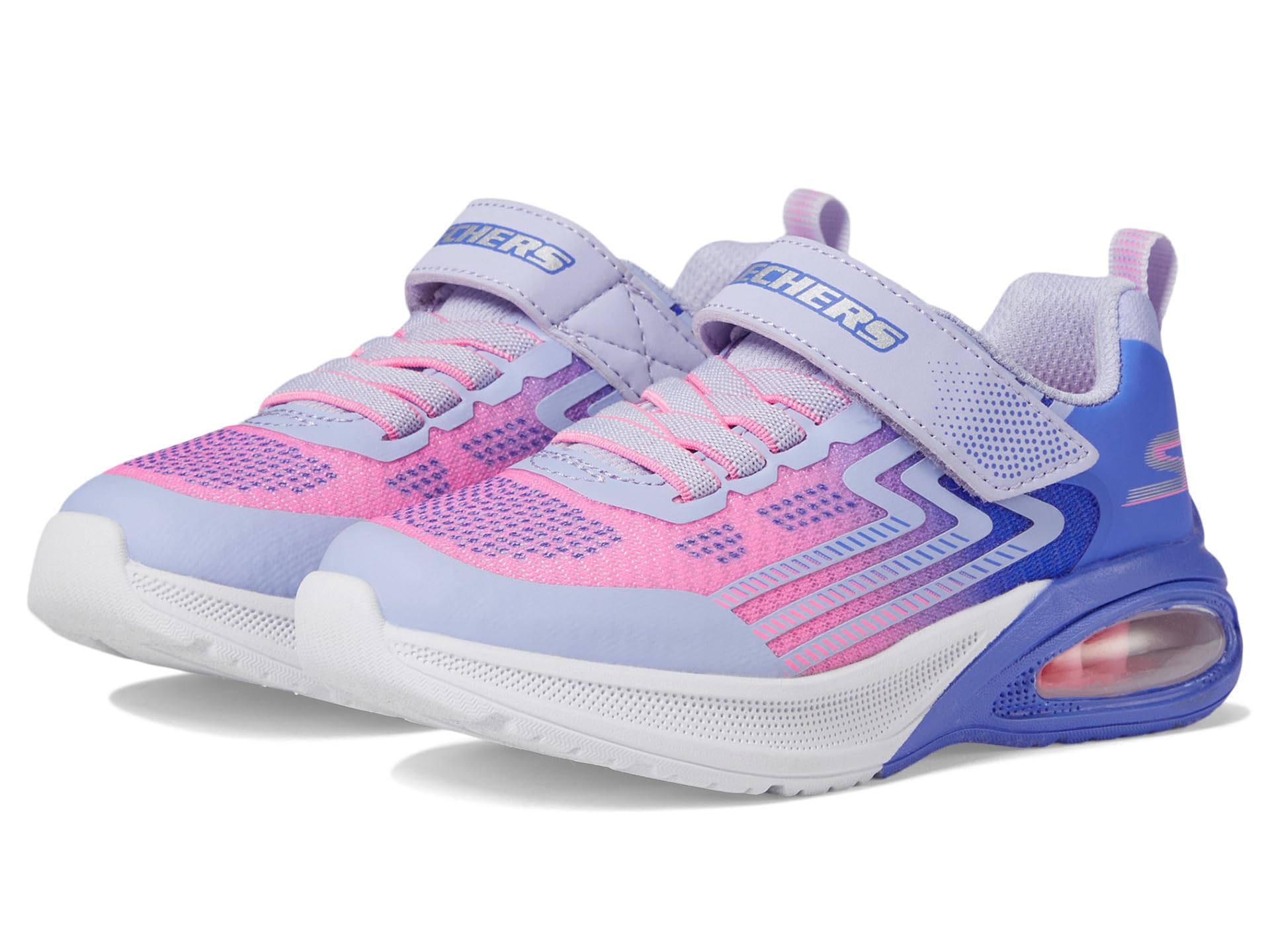 Skechers Girl's Microspec Max Advance Sneakers, Black Lavender, 13.5 UK Child