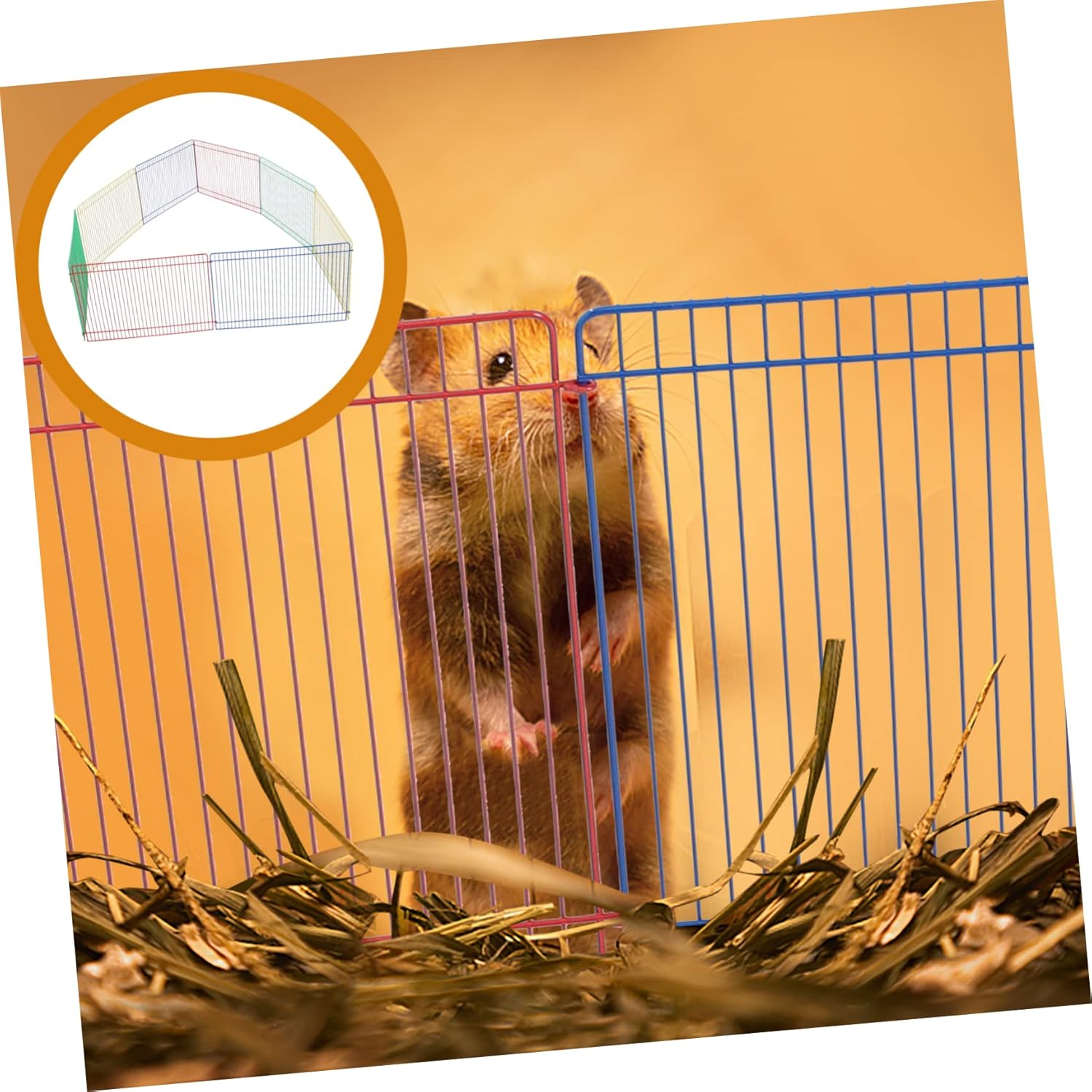 8Pcs Bunny Playpen Fence for Small Animals Guinea Pig Exercise Enclosure Pet Playpen for Hamsters Mice Rabbits Indoor Outdoor Use