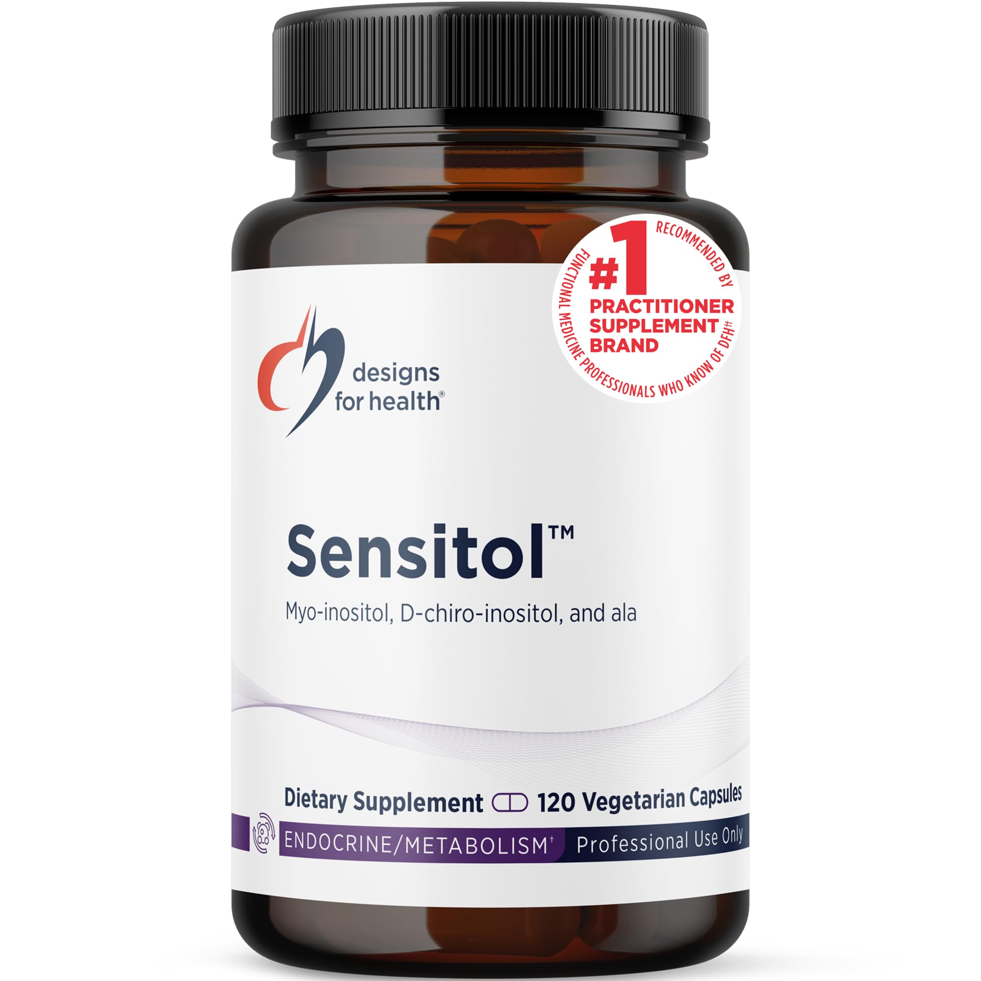 Designs for Health Inositol + ALA Capsules - Sensitol Myo-inositol (MI) + D-Chiro Inositol (DCI) with Alpha Lipoic Acid - Vegan, Non-GMO Supplement (120 Capsules)