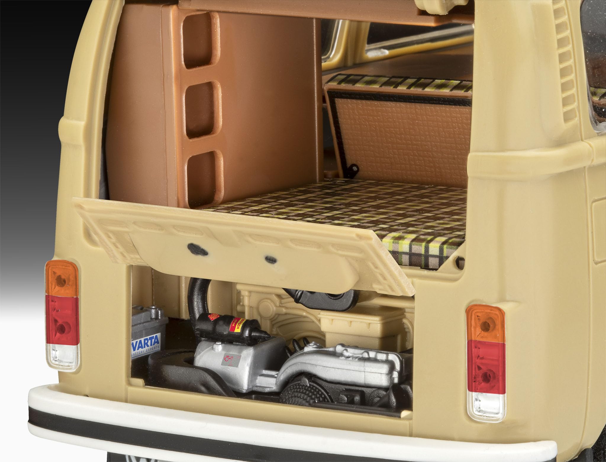 Revell 07676 VW T2 Camper (Sistema de Clic) Escala 1:24 sin Construir/precolor/Click-Together (sin Pegamento) Kit de Modelo de plástico