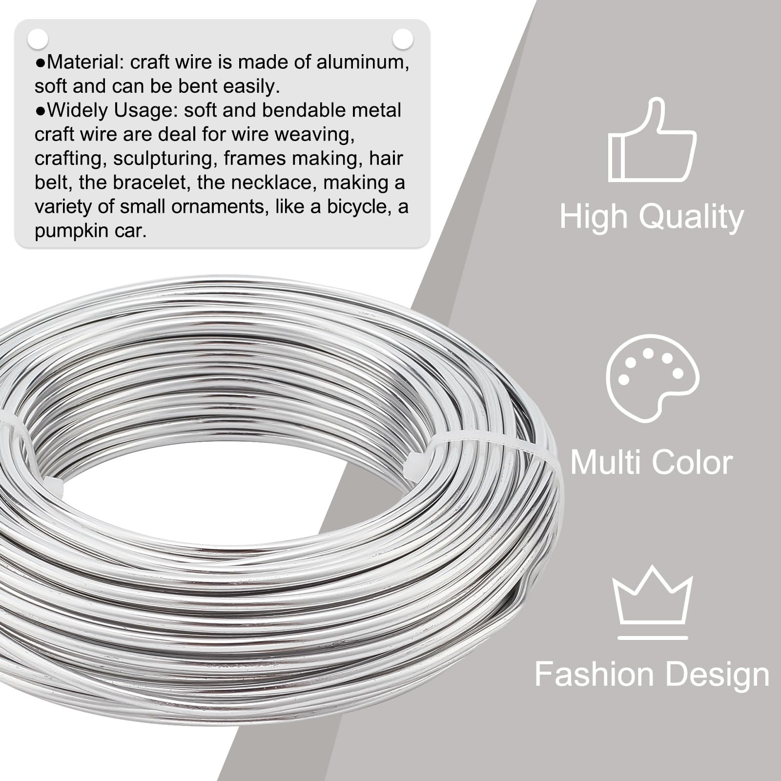12 Rouleaux Fil Aluminium Coloré 5m – 1mm – Multicolore Pour Bijoux & Loisirs Créatifs