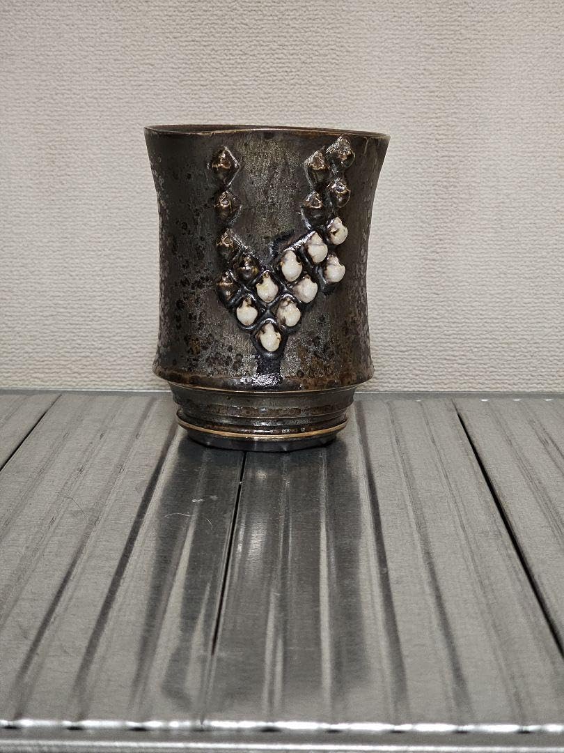 インテリア小物 豪人窯 花器 銀ライン ボタナイズ 濱中史朗 ドライフラワー