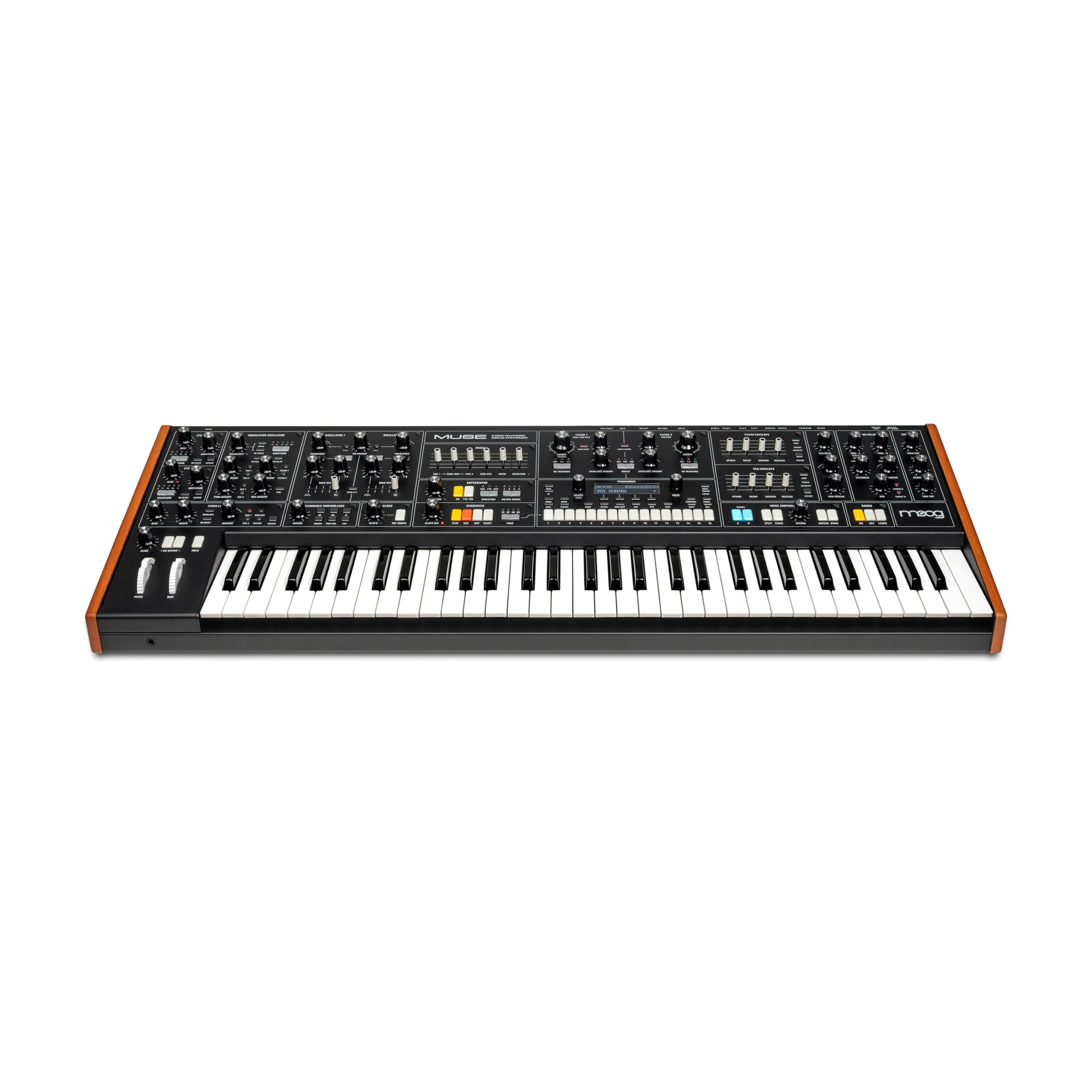 MOOG Muse - Synth Polifonico bi-timbrico Analogico a 8 Voci con 61 Note, Sequencer a 64 Step, 256 Patch e Diffusion Delay