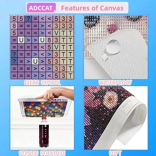 Miniatura 9 de Diamond Art Kits for Adults, 5D DIY Fantasy Flower Diamond Painting Kits, Cross Stitch Diamond Painting for Beginners, Diamond Painting Accessories,