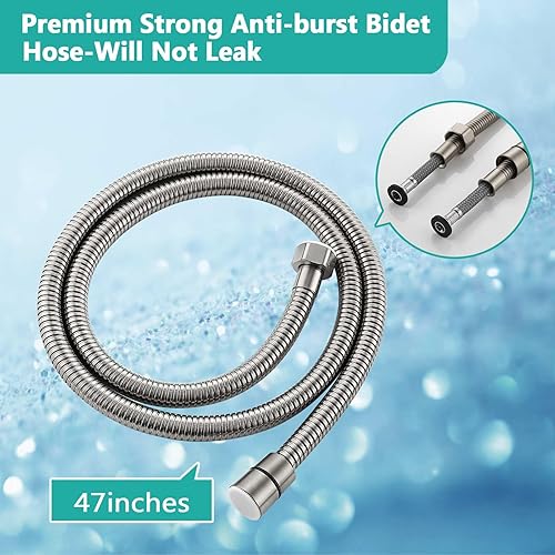 Miniatura 14 de BARROCK Juego de rociadores de bidé de mano avanzados para inodoro, baño ergonómico, kit de accesorios de bidé para ducha musulmana, higiene Negro