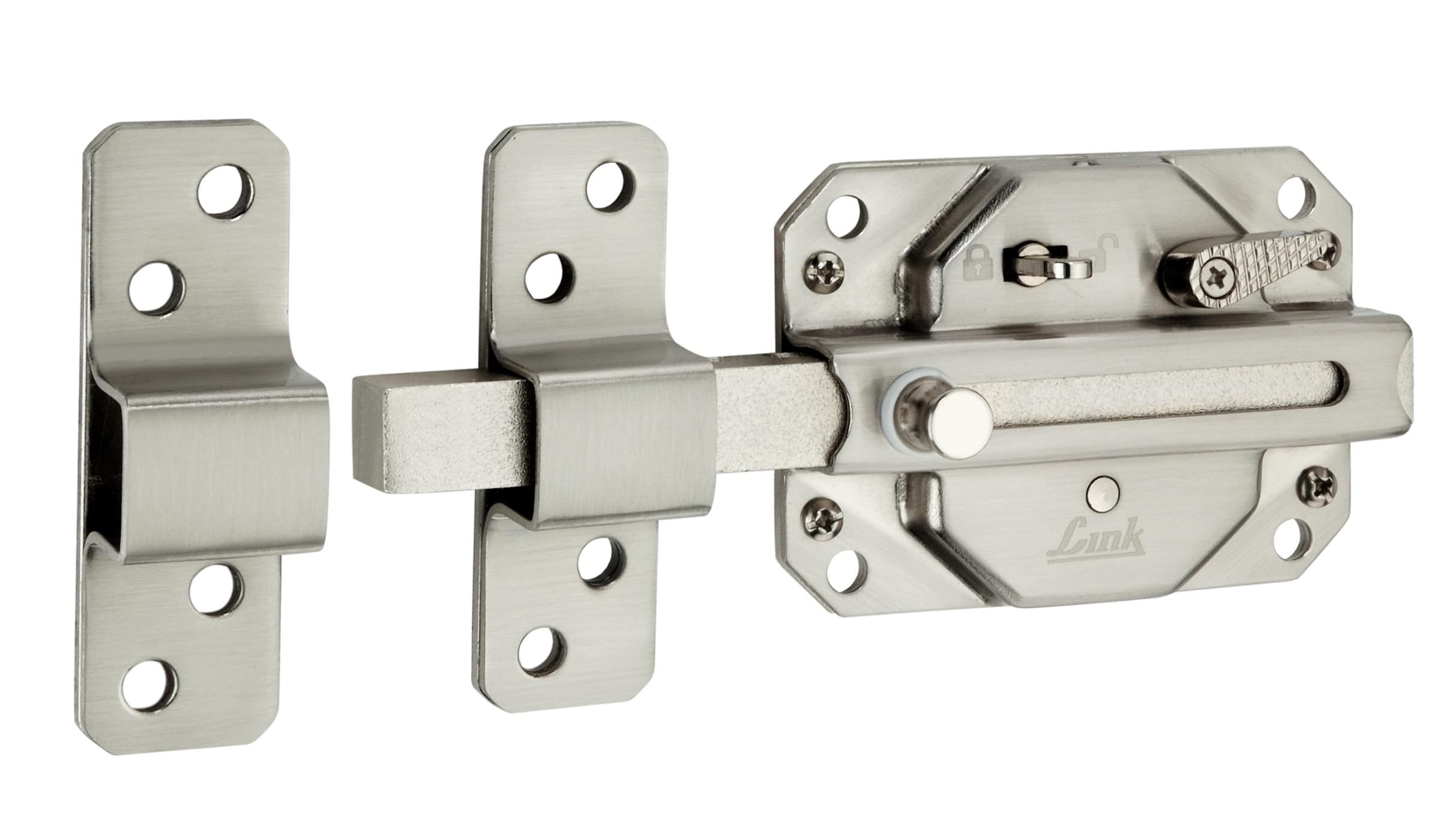 Link Sparta 6 Turn Door Lock - Brass Cylinder with 3 Hi-Tech Keys, Main Door Lock, Double Door Compatibility (Stainless Steel)-picture-10