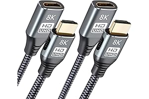 8k HDMI 2.1 Male To Female Adapter, 2 Pack 8K @ 60Hz 48Gbps
