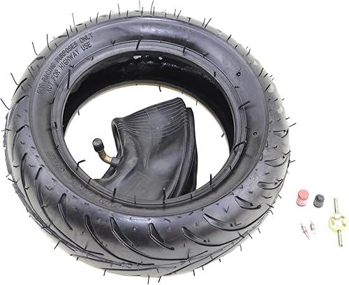 Miniatura 9 de Tubo interior de neumático trasero 11050-6.5 con vástago de válvula en ángulo TR87 para mini bicicleta de bolsillo de 38 cc, 47 cc, 49 cc, se adapta