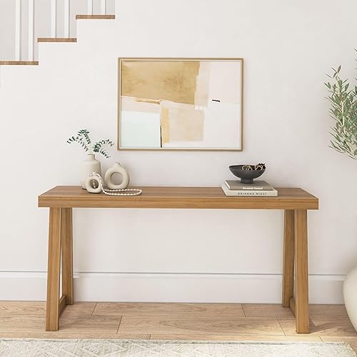 Miniatura 2 de Plank+Beam Mesa consola de madera maciza, 66 pulgadas, mesa de sofá, mesa de entrada estrecha para pasillo, detrás del sofá, sala de estar,