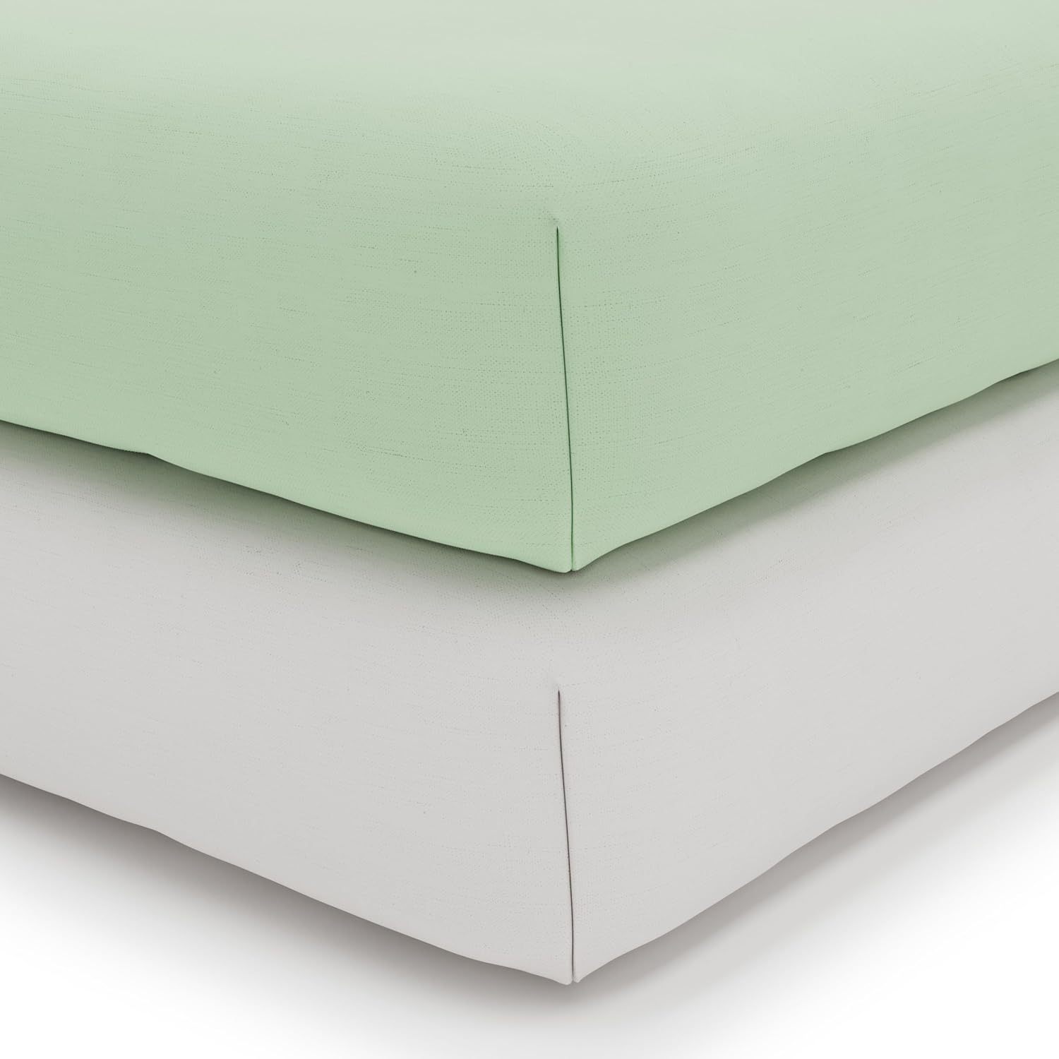 Foundations SafeFit 6-Pack Full Size Crib Sheets, Durable & Hygienic Mattress Sheet for Commercial Use, 6 Pack of Fitted Cotton Crib Sheets for Boys & Girls, Mint