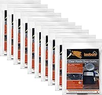 LOOBANI 10-Pack 9x12 ft Waterproof Painter Plastic Drop Cloths - Disposable Tarp for Painting, Furniture, Floor Protection