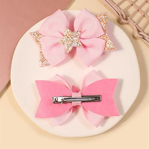 Miniatura 4 de 2 lazos para el pelo con orejas de ratón de 4.5 pulgadas para niños, bebés, niñas y mujeres, decoración de princesa con purpurina para cosplay,