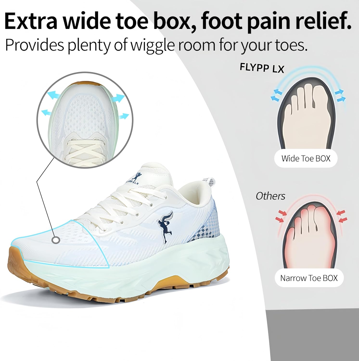 Men's and Women's Barefoot Cross-Country Running Shoes, Wide Toe Box Zero Drop Non-Slip Walking Suitable for Daily Work Tennis Gym Hiking and Running. - Image 3