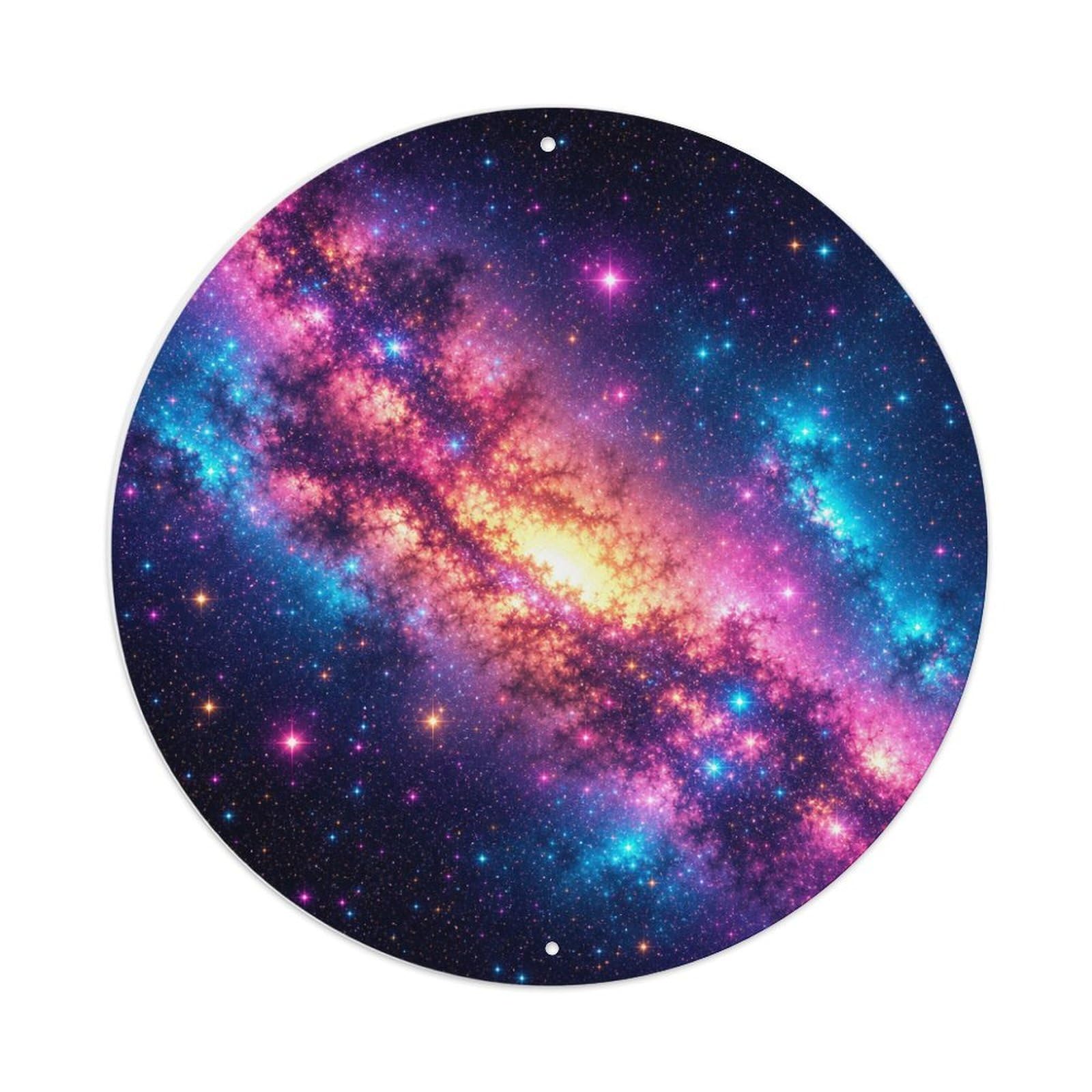 Okngb Style Astral Milky Way Core Astronomy Sky Atlas Stellar Orbit Metal Tin Sign Plaque Wall Decor For Cafe, Man Cave, Club Bar, Office, Home Garden Round Metal Poster 8X8inch