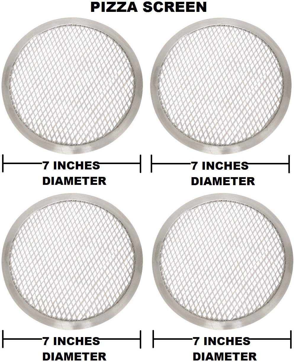 THW for Commercial USE of Hotels and Restaurants 7 Inches Aluminium Pizza Screen- Set of 4 Pieces