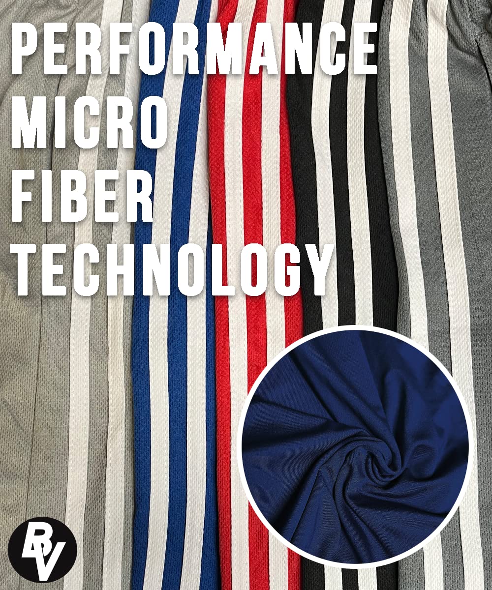 BROOKLYN VERTICAL Basketball-Shorts für Jungen, Netzstoff, mit Taschen, Größen 2T bis 18/20, 5er-Pack, 5er-Pack
