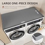Lave-linge et housses de sécheuse pour le dessus 54" x 27.5" laveuse la laveuse en silicone Protecteur tapis en caoutchouc non-dérapant imperméable Couverture pour la cuisine de la salle de lavage, gris