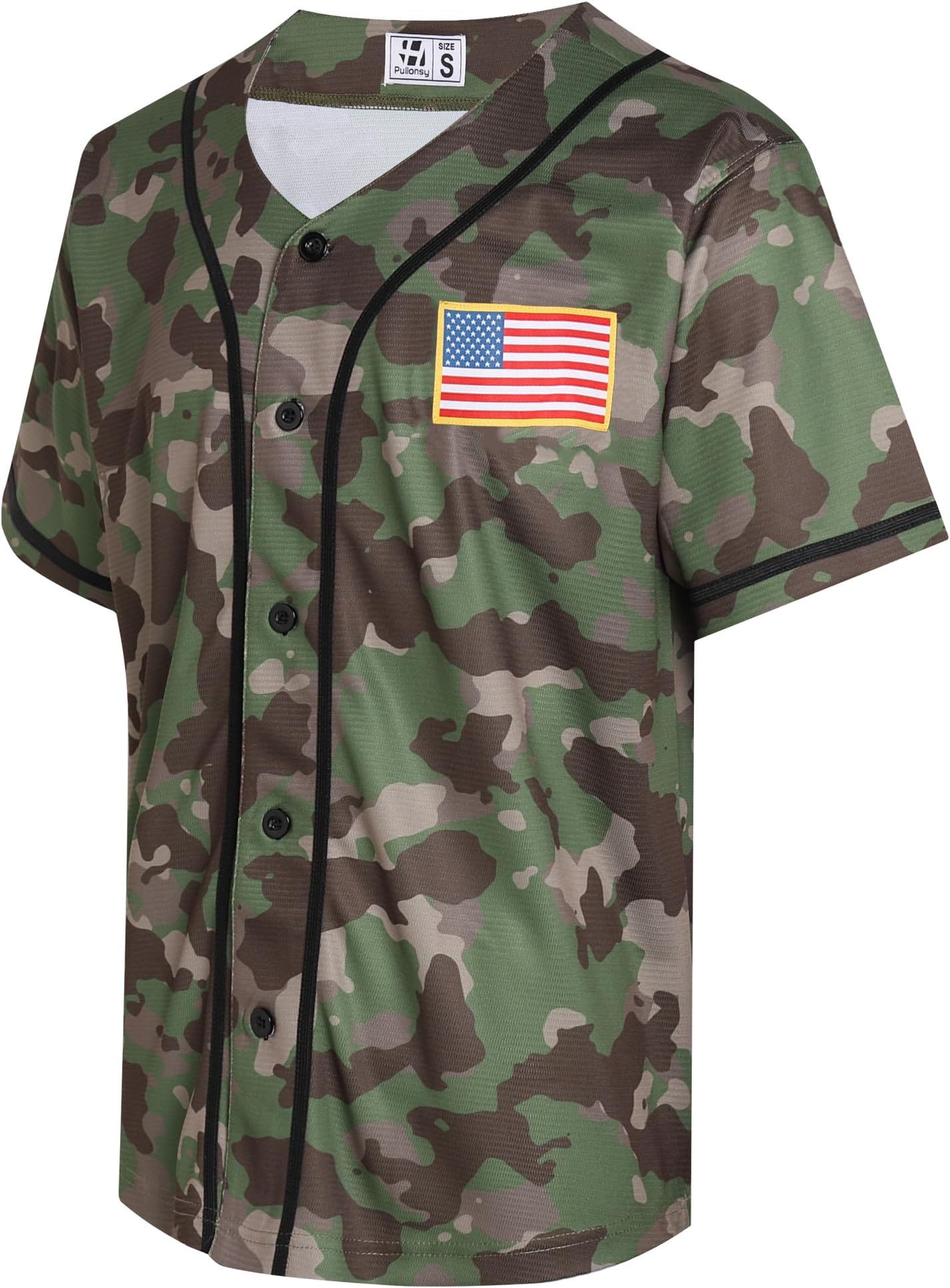 Blank Baseball Jersey for Men Women Full Button Up Short Sleeves Shirts Hip Hop Hipster Sports Uniforms