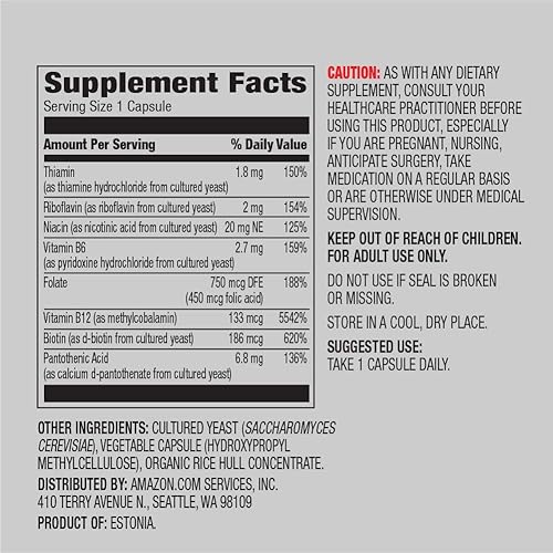 Miniatura 3 de Amazon Elements Complejo B (65 cápsulas) y vitamina D3 Amazon Elements (180 cápsulas blandas)