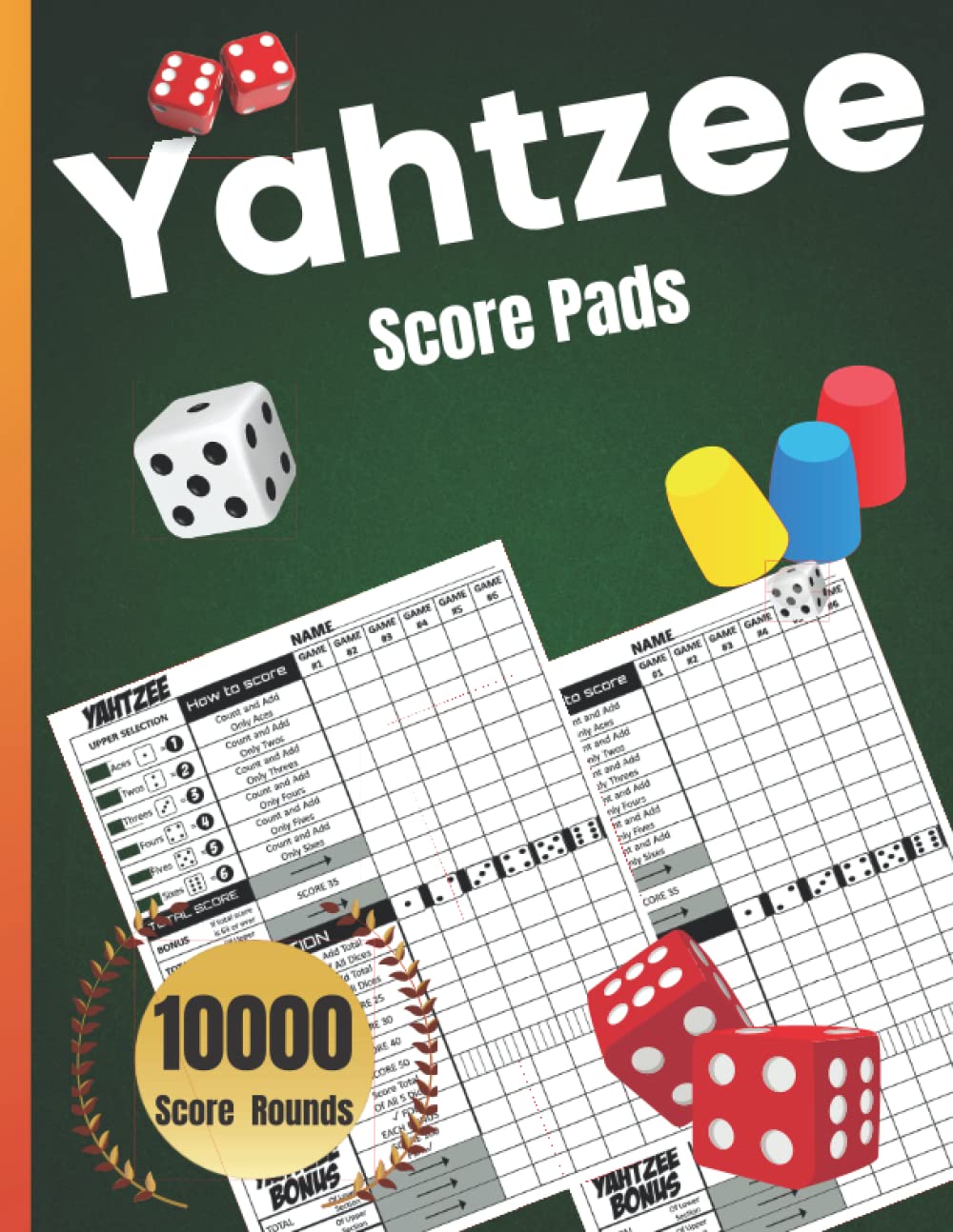 Buy Yahtzee Score Pads 10000 Yahtzee Score Throws for Scorekeeping
