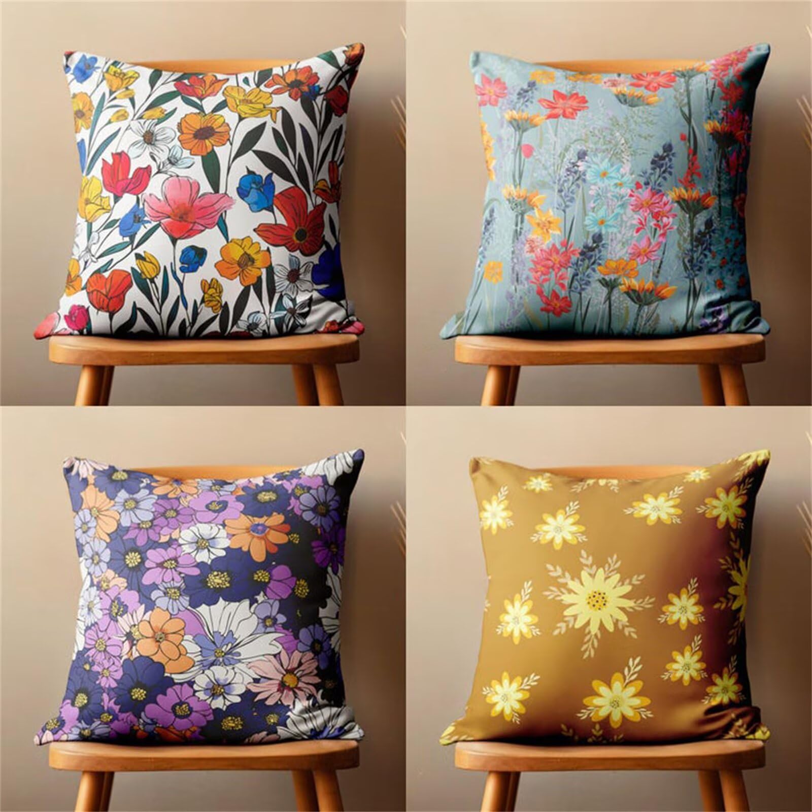 Housse de coussin canapé moderne lin 30x30 violette décorative