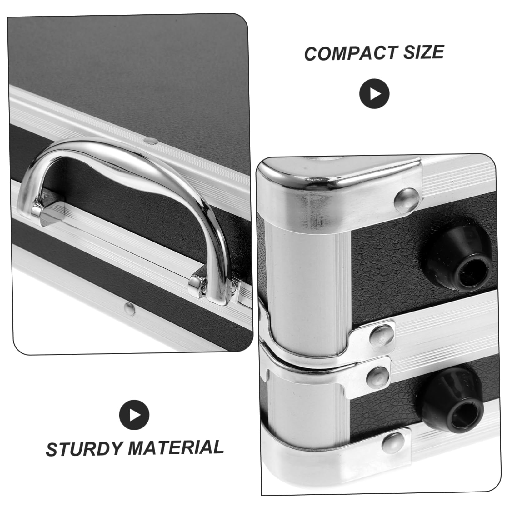 Tool Box in Lega di Alluminio Nera, Portatile e Antiurto | Interni in Foam, Set da 1 Pezzo, Divisori Multipli, per Attrezzi e Strumenti