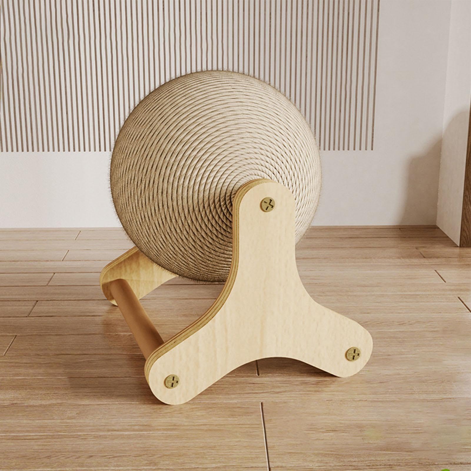 Ruota per Esercizi per Gatti - Sfera per Graffiare con Base Stabile, Dispositivo di Felino Interattivo, Istruttore di Attività Supportate dalla Trazione, Dispositivo di Arricchimento Dure