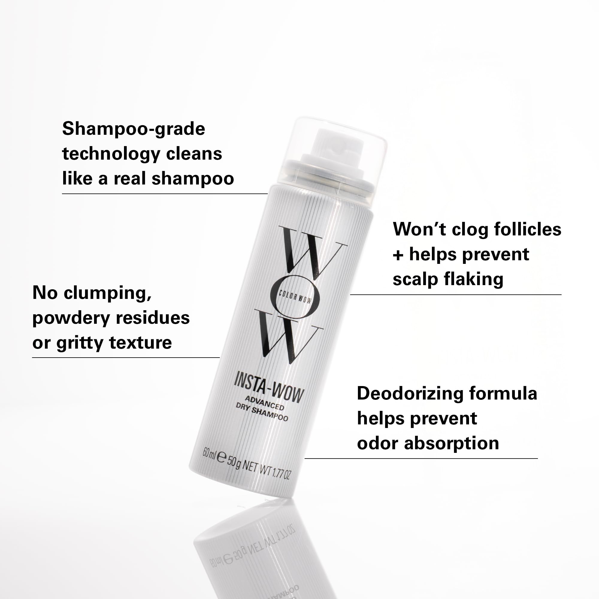 Color Wow Insta-WOW Advanced Dry Shampoo – Breaks down and removes oil for shampoo-grade results | No grit, no clumping, no powdery residue | Best dry shampoo for oily hair