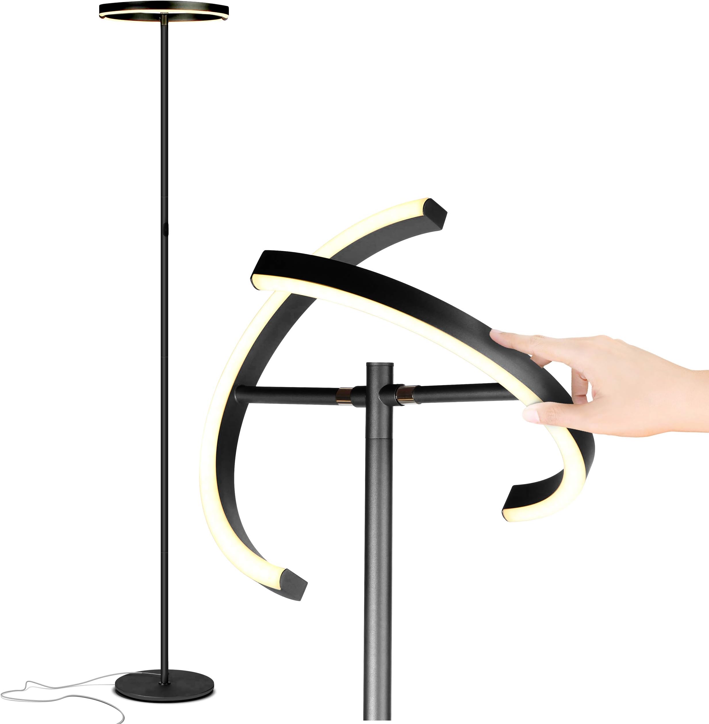 Brightech Halo Split Lámpara De Pie Con Diseño Moderno De L | Meses Sin