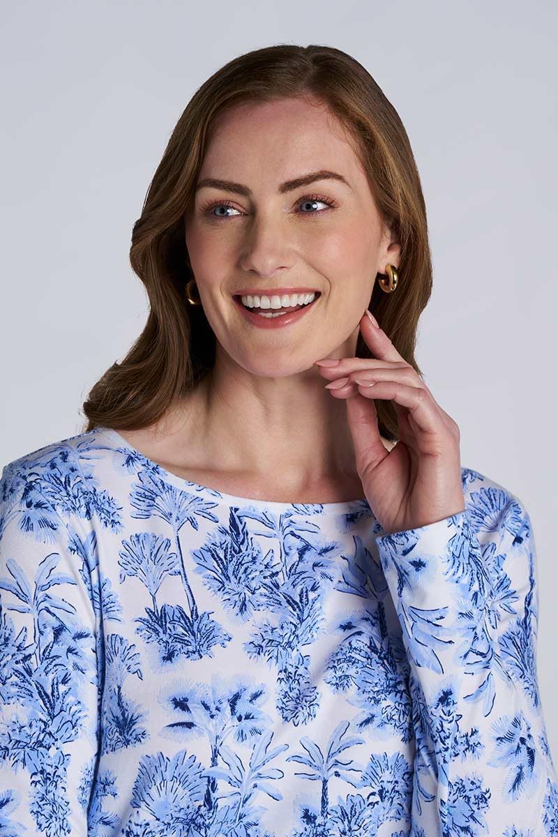 Women's Side Split Long Sleeve Shirt - UPF 50+ Sun Protection - Heyday