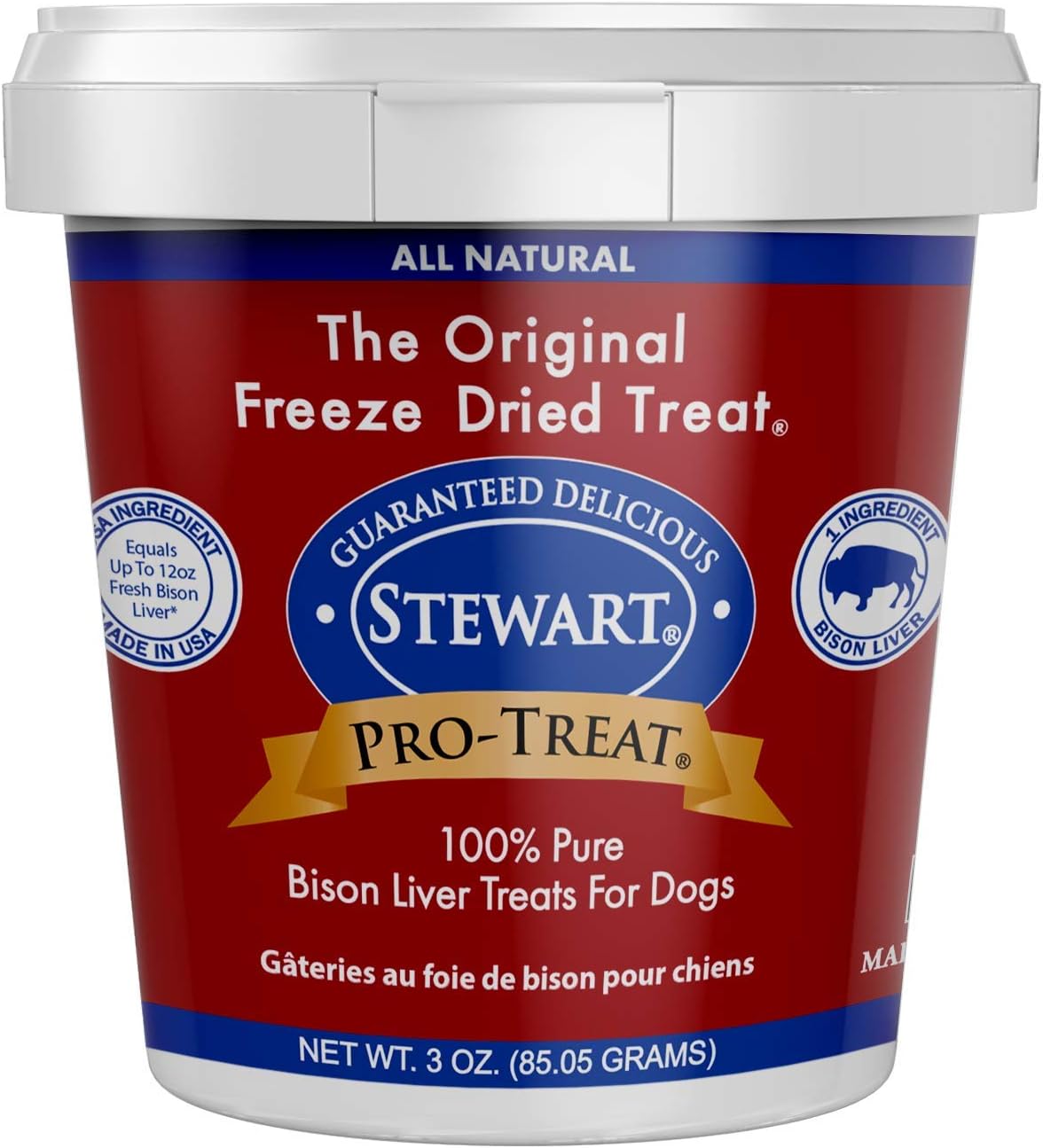 Stewart Freeze Dried Dog Treats Made in USA [Single Ingredient Puppy and Dog