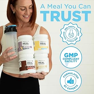 TransformHQ Meal Replacement Shake Powder 7 Servings (Mint Chocolate Chip) - 20G Protein per Serving, Non-GMO