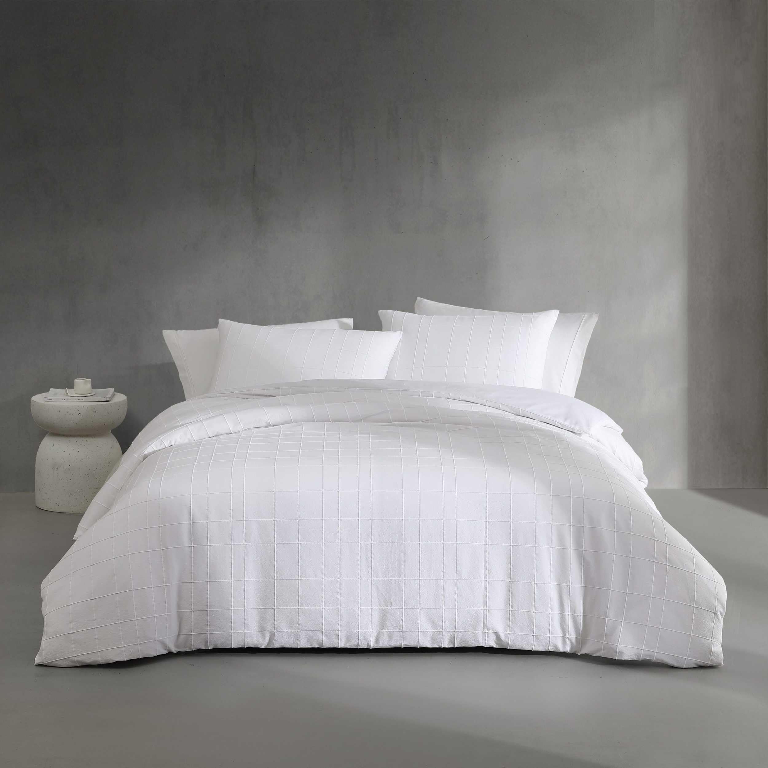 Parure de lit king size anti-transpiration en percale de coton lavé Calvin Klein
