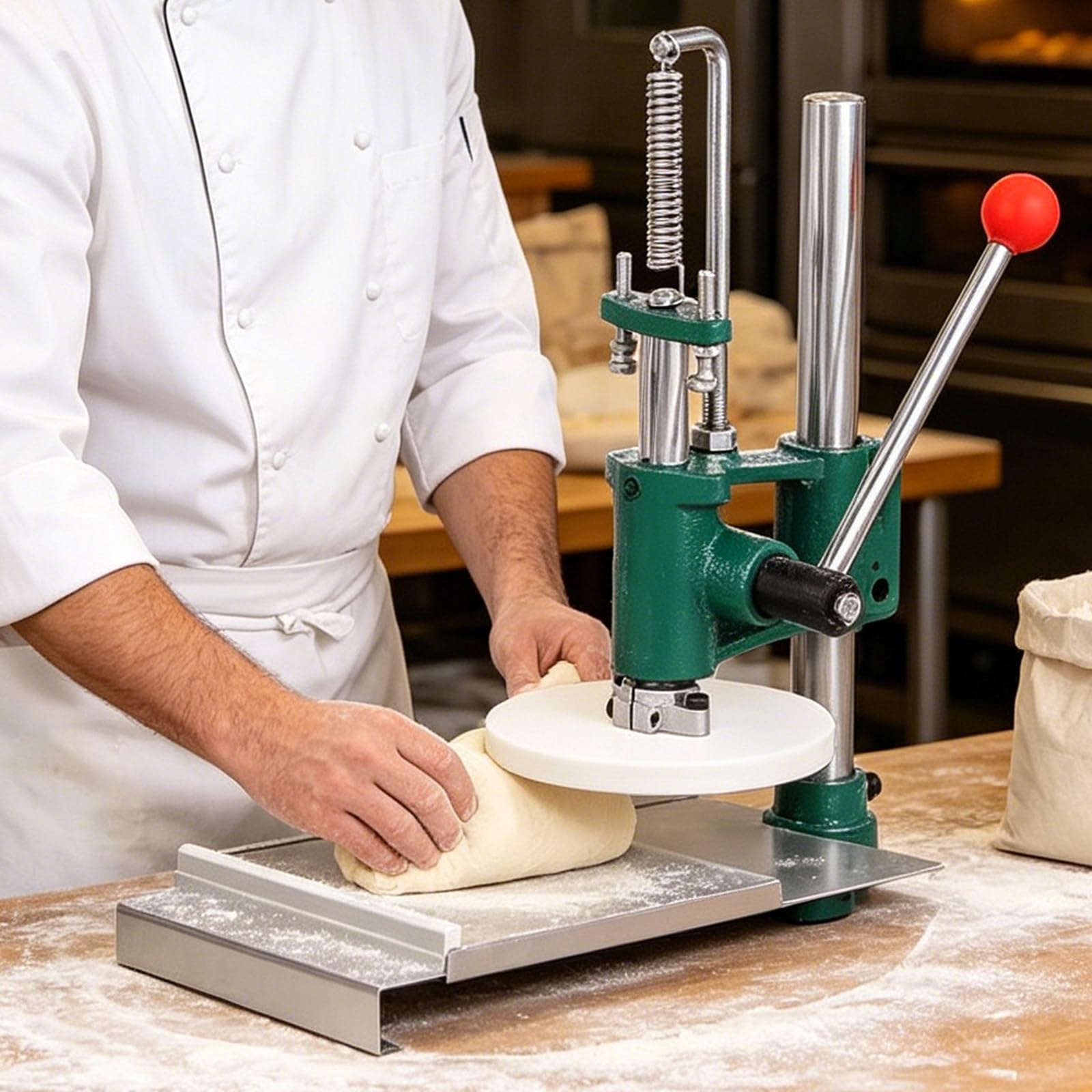 AityBuy Manual Pizza Dough Press Machine,Pizza Dough Roller Sheeter,Pizza Forming Machine,Commercial Pizza Press,Pastry Press Machine,For Pasta Maker Equipment 16Model-16cm