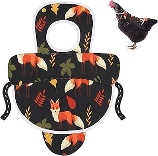 Esmorah Chicken Saddle for Hens, Hen Saddle for Back, Wings & Tail Protection with Adjustable Straps, Breathable and Anti-Pecking Chicken Vest(Black)