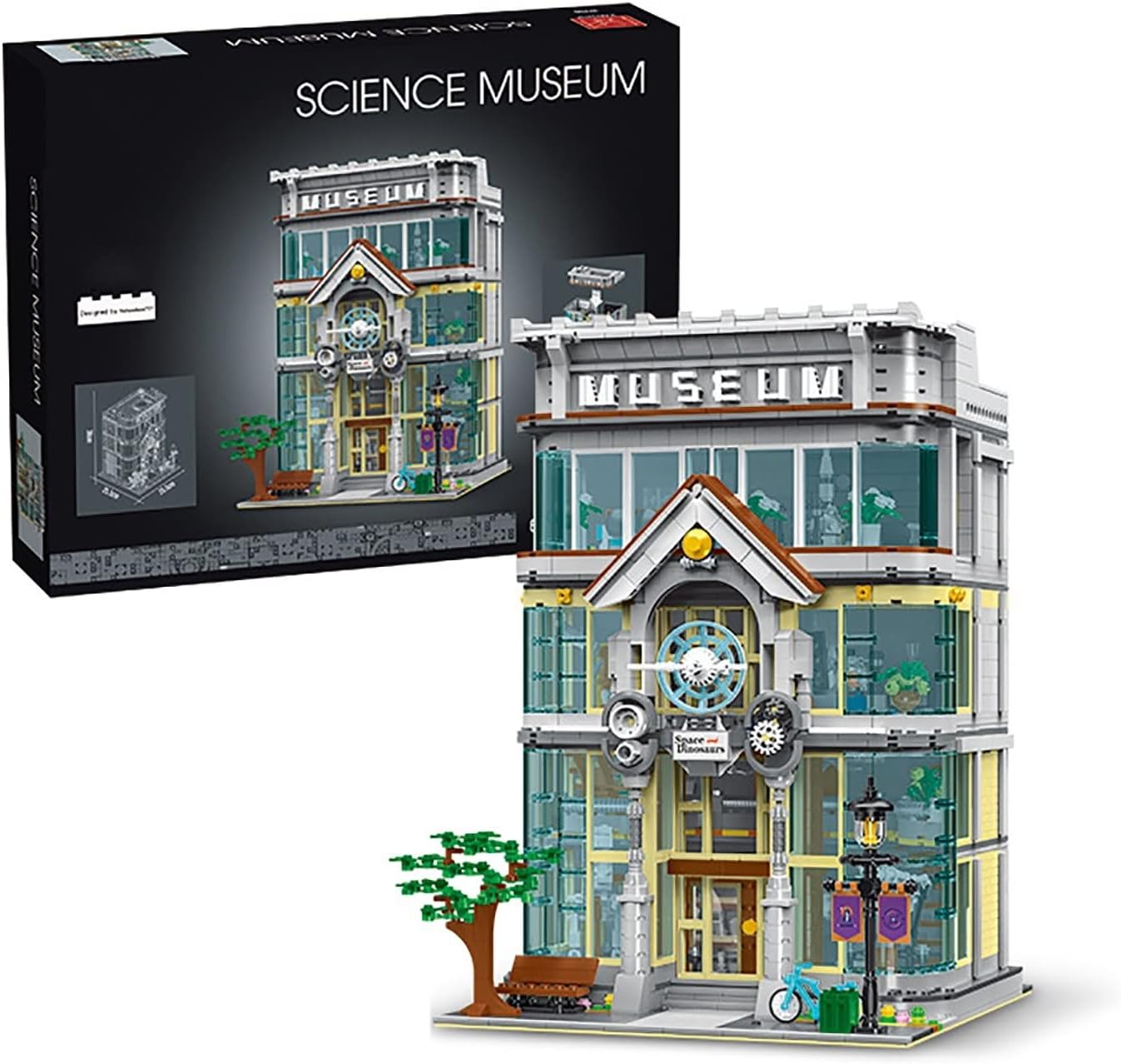 MOC Future City 17 Architecture Building Set - 962 Piece Modular Street Scene For Adults | Designed By Rad0lf, 1:2000 Scale