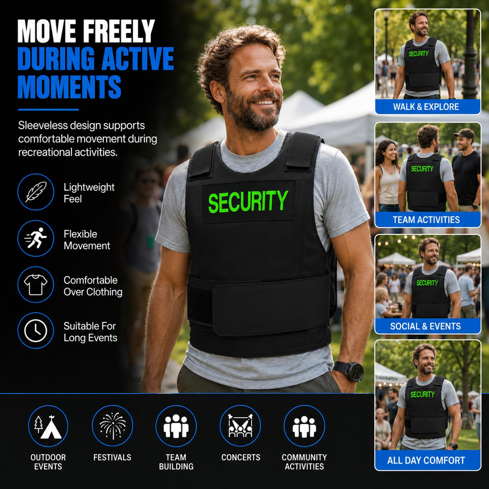 Taeku Chaleco de Entrenamiento al Aire Libre, Chaleco de Seguridad Ligero Ajustable para Airsoft, Paintball, Cosplay y Juegos en Equipo