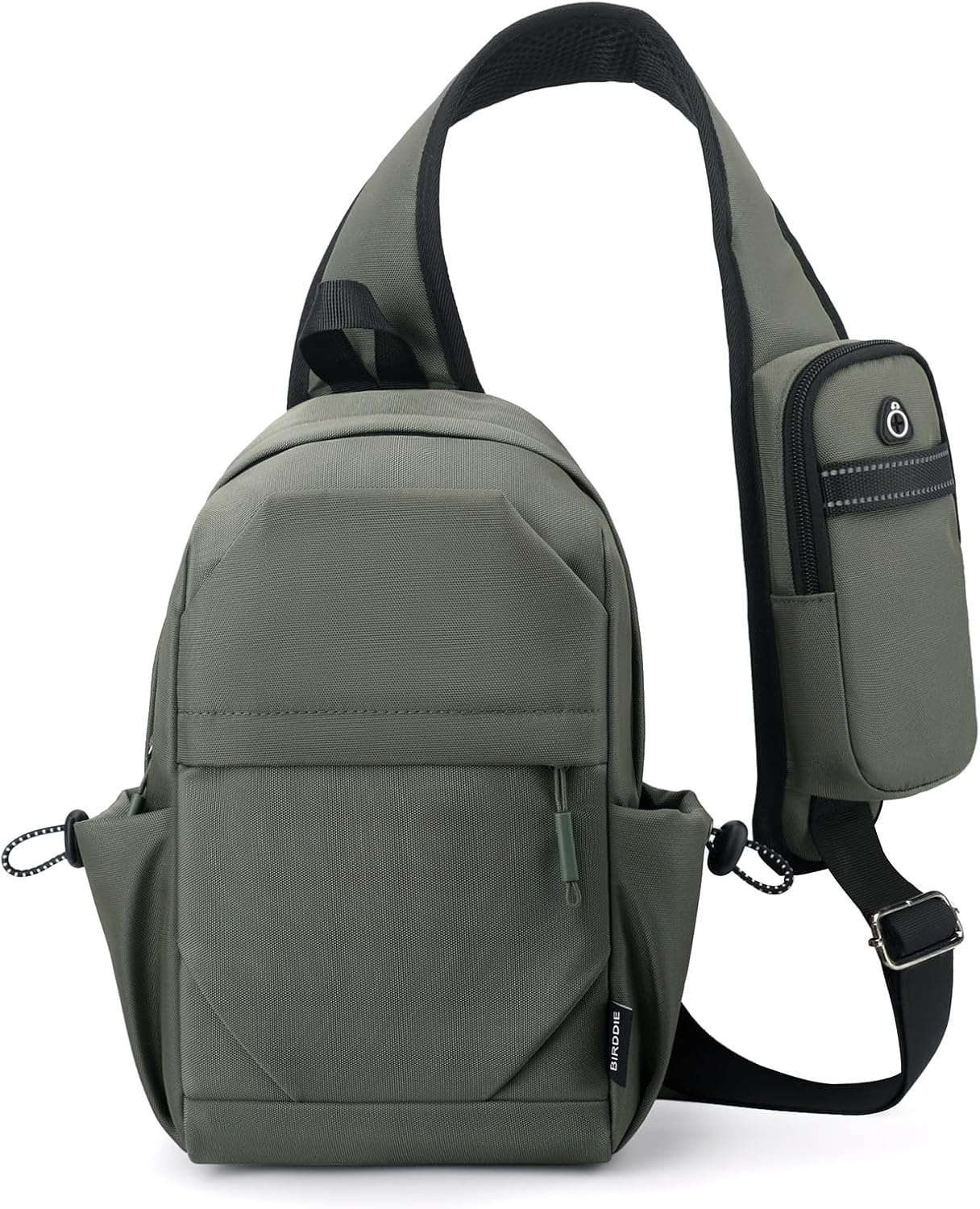 BIRDDIE Anti-Theft Crossbody Sling Bag Casual Shoulder Hiking Backpack Motorcycle Chest Bag with Convertible Shoulder Strap